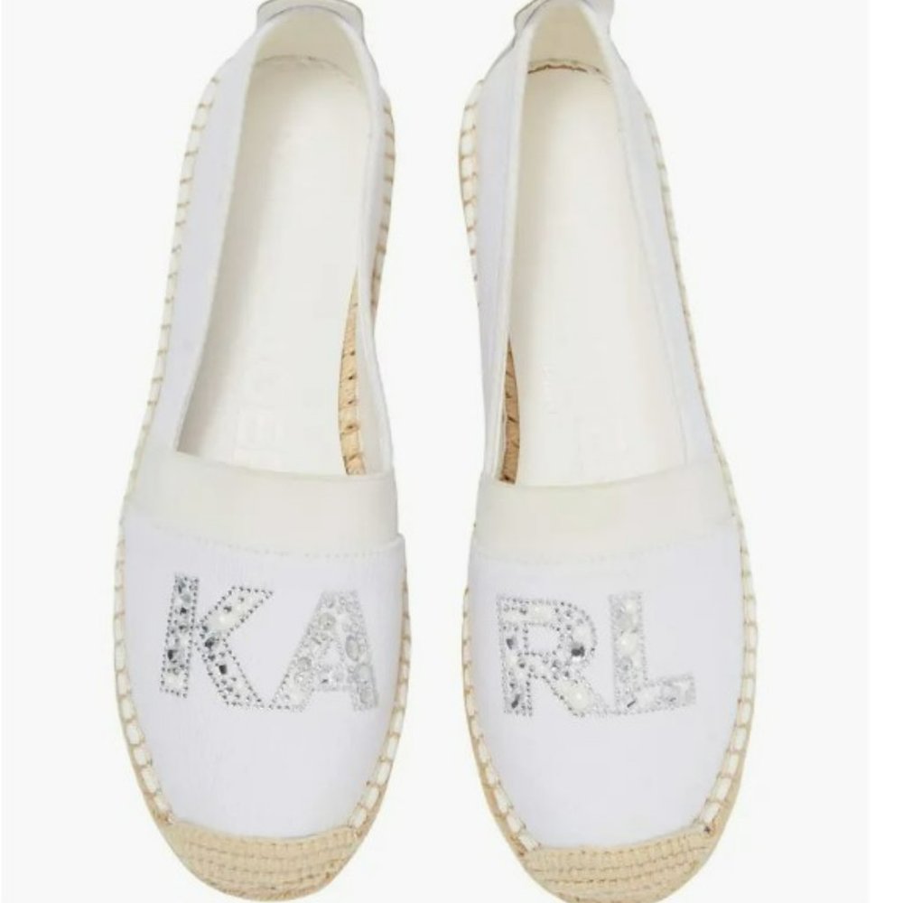 Karl Lagerfeld White Espadrilles